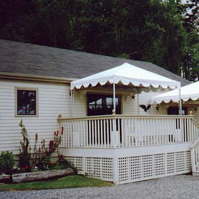 10x10 Frame Tent on Deck